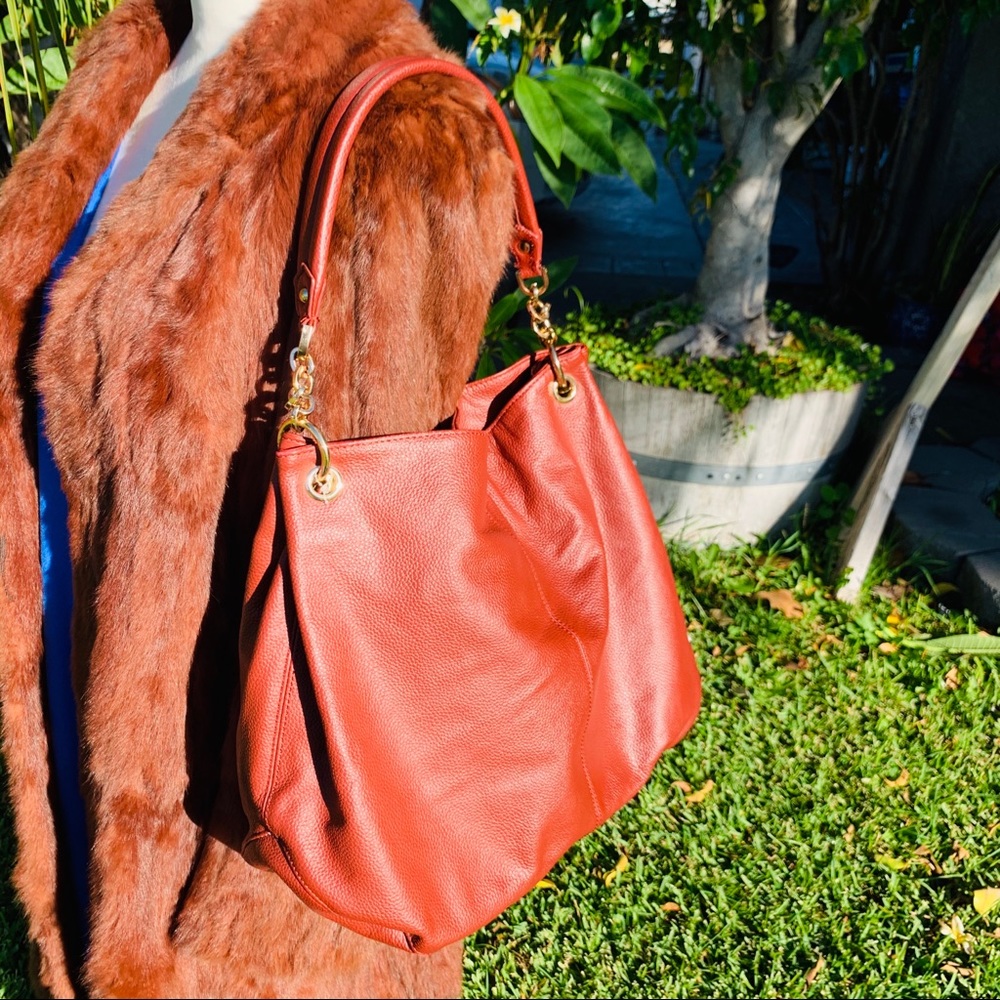 ✨🧡Cuore&Pelle NWOT BrickBrown Genuine Leather Bag